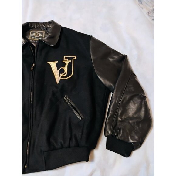 The Original HOLLOWAY Varsity Jacket Size XL Letterman Leather Wool Quilted - Picture 2 of 9